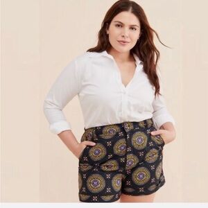 Anthropologie Maeve Abstract City Shorts Boho High Rise Women’s size 8 Geometric